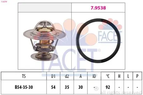 Термостат системи охолодження FACET 7.8279