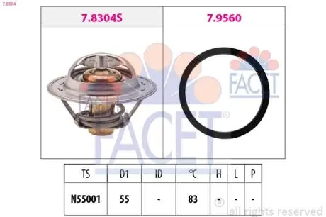Термостат системы охлаждения FACET 78304