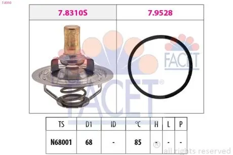 Термостат системи охолодження FACET 78310
