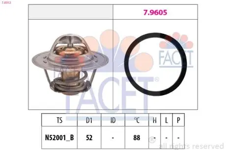 Термостат системы охлаждения FACET 78312