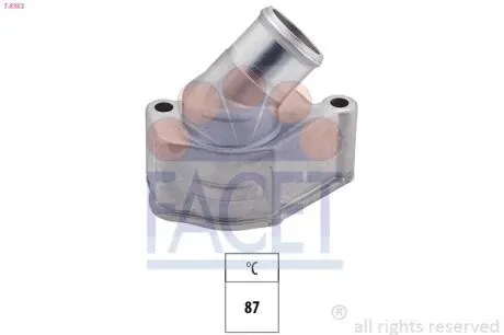 Термостат Chevrilet Captiva/Lacetti/ Daewoo Leganza/Nubira/ Opel Antara 1.6-2.4 97-13 (87C) з прокла FACET 7.8352