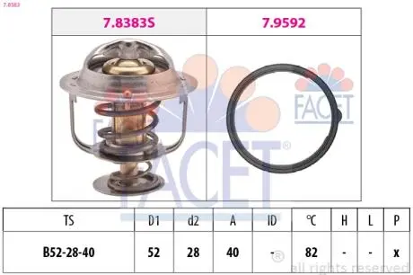 Термостат системы охлаждения FACET 78383