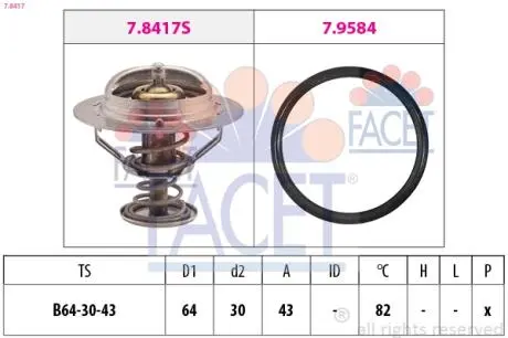 Термостат системы охлаждения FACET 78417