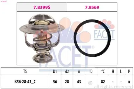 Термостат системы охлаждения FACET 78444