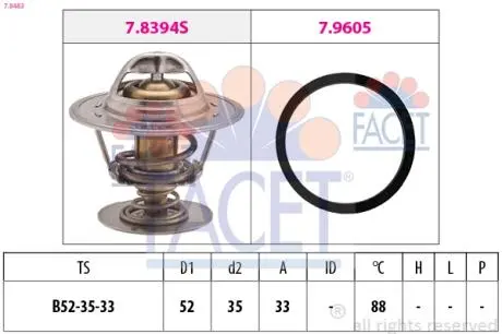 Термостат системы охлаждения FACET 78483