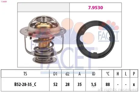 Термостат системи охолодження FACET 78489
