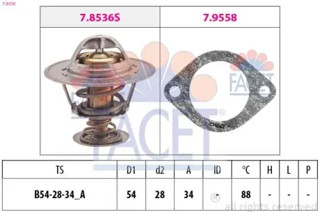 Термостат системы охлаждения FACET 78536