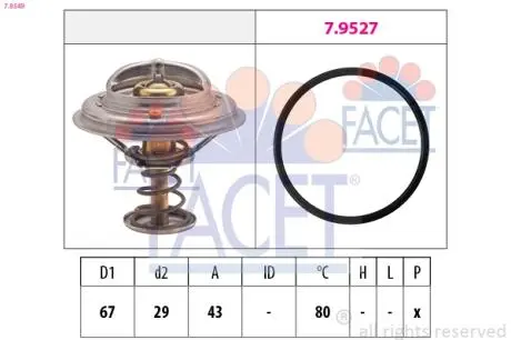 Термостат системы охлаждения FACET 78549