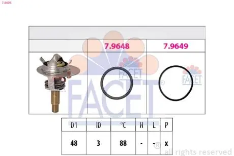 Термостат системы охлаждения FACET 78609