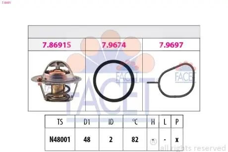 Термостат системы охлаждения FACET 78691
