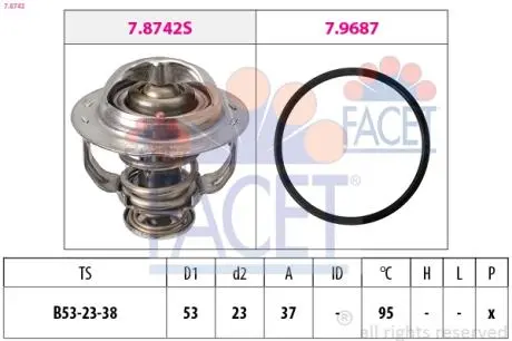 Термостат системы охлаждения FACET 78742