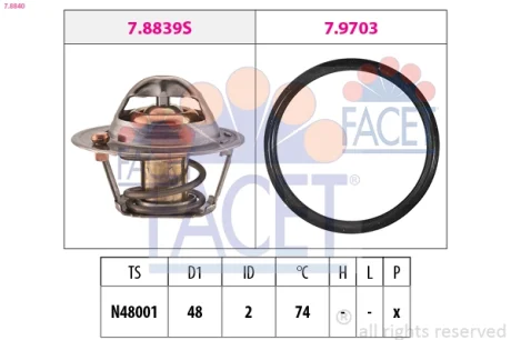 Термостат FACET 7.8840