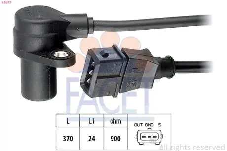 Датчик положення коленвала Ford Galaxy / VW Sharan/T4 2.8 i 95-> FACET 9.0077