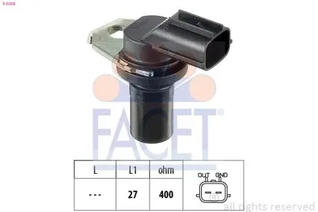 Датчик оборотов коленвала Ford C-Max/Fiesta/Focus 1.25-2.5 i/TDCI/Ti/DI/TDDi/TDI 98- FACET 9.0308