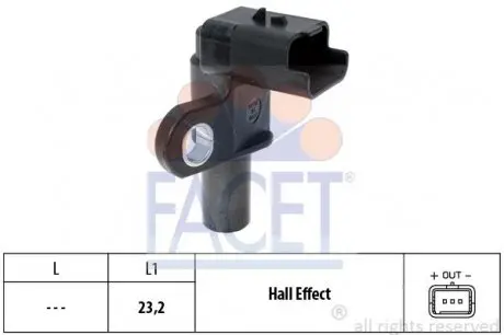 Датчик оборотов коленвала Jumper/Ducato/Scudo/Boxer 2.0/2.2 HDI (02-) FACET 9.0332