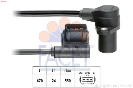 Датчик обертів колінвалу Bmw 3 touring 325 i (87-93) FACET 9.0485