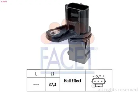 Датчик оборотов коленвала Ford Tourneo connect 1.8 16v (02-13) FACET 9.0498
