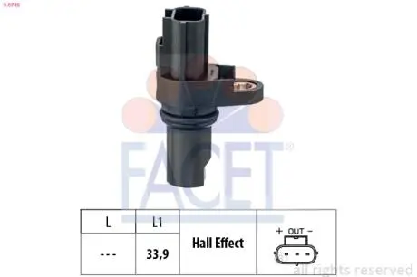 Датчик положения коленвала Ford Transit 2.0-3.2 i/DI/TDE/TDCi 00-> FACET 9.0745