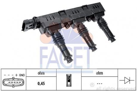 Катушка воспаления FACET 96298