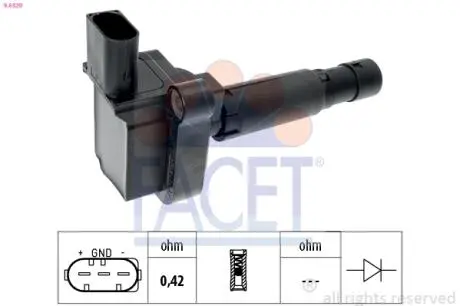 Катушка воспаления Mercedes Benz W203/204/211/212 M271 02-> FACET 9.6320