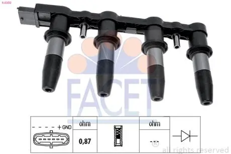 Катушка воспаления FACET 96350