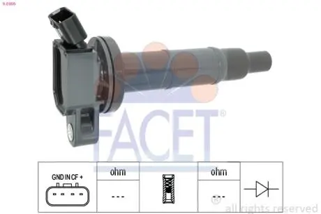 Катушка зажигания Camry/Rav 4 2.0-2.4 00-13 FACET 9.6366