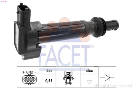 Котушка системи запалювання FACET 9.6520