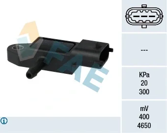 Датчик тиску у впускному колекторі (3 pin) FORD C-MAX, FOCUS C-MAX, FOCUS II, GALAXY II, MONDEO IV, S-MAX 1.8D 07.04-06.15 FAE 15128