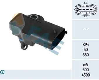Датчик тиску у впускному колекторі (4 pin) ALFA ROMEO GIULIETTA, MITO, LANCIA DELTA III 1.4LPG 01.09-02.17 FAE 15167