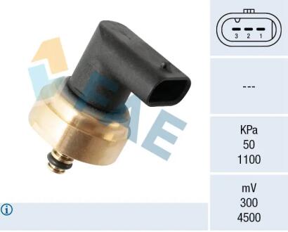 Датчик тиску палива HYUNDAI EQUUS / CENTENNIAL, GENESIS, IONIQ, IX35, KONA, SANTA FÉ III, SONATA VII, TUCSON G4FD-G8BE 03.09-05.23 FAE 15618