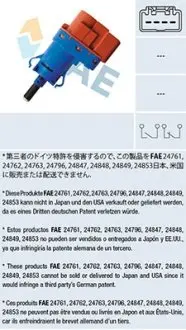 Датчик педали тормоза Citroen Jumper 2.2/3.0 HDi 06-/Fiat Doblo 1.3/1.6/2.0D 10- FAE 24796