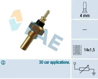 Датчик температуры охлаждающей жидкости MB OM602 2.2/2.5D 85-99 FAE 32330