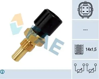 Датчик температуры охлаждающей жидкости MB Sprinter/VW LT 2.3 -06 (4 конт.) (M14x1.5) FAE 33860