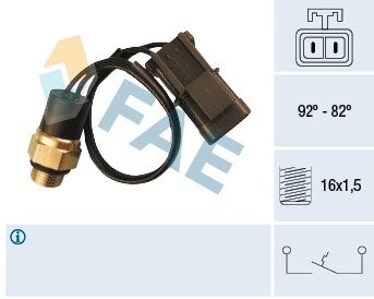 Термовыключатель вентилятора радиатора FAE 37540