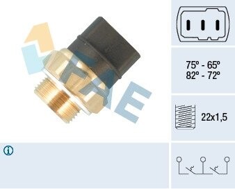 Термовимикач вентилятора радіатора FAE 37826