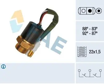 Термовыключатель вентилятора радиатора FAE 37890