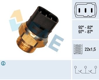 Термовыключатель вентилятора радиатора FAE 38150 (фото 1)