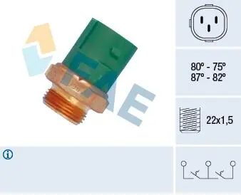Термовыключатель вентилятора радиатора FAE 38165