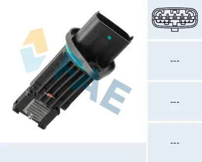 Витратомір повітря (5 pin, картрідж) FIAT DOBLO, DOBLO/MINIVAN, IDEA, PALIO, PANDA, PANDA/HATCHBACK, PUNTO, PUNTO/HATCHBACK, SIENA, HYUNDAI ELANTRA III, EQUUS / CENTENNIAL, SANTA FÉ I 1.0-3.5 12.98- FAE 69006
