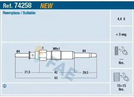 Автозапчасть FAE 74258
