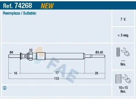 Автозапчасть FAE 74268
