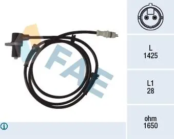 Датчик ABS (передний) Fiat Ducato 1.9-2.8TDi 97-06 FAE 78067