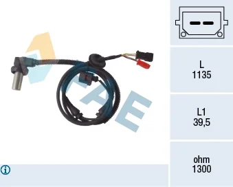 ДАТЧИК ABS ПЕРЕДН AUDI A6 C4, A6 C5 1.8-2.8 12.95-01.05 FAE 78085
