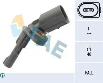 Датчик ABS (задний) Audi Q3/Skoda SuperB/VW Golf/Jetta/Passat/Sharan/Touran 1.2-3.6 06- (R) FAE 78126