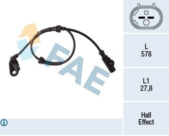 Датчик ABS (задний) Nissan Micra/Note 02-13 (R) FAE 78276