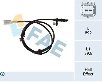 Датчик ABS (передний) Fiat Scudo/Citroen Jumpy/Peugeot Expert 07- FAE 78321