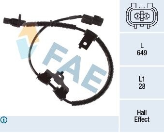 Датчик ABS FAE 78478