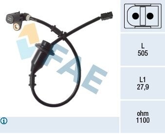 Датчик ABS FAE 78497