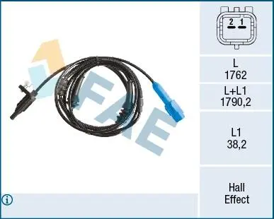 CZUJNIK ABS P 407 TYЭ 08- L=P FAE 78516
