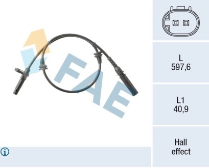 Датчик ABS (передній) BMW X5 (E70)/X6 (F16) 06- FAE 78564